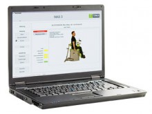 Laptop mit EasyTorque-Software zur Auswertung der Trainingsmessung