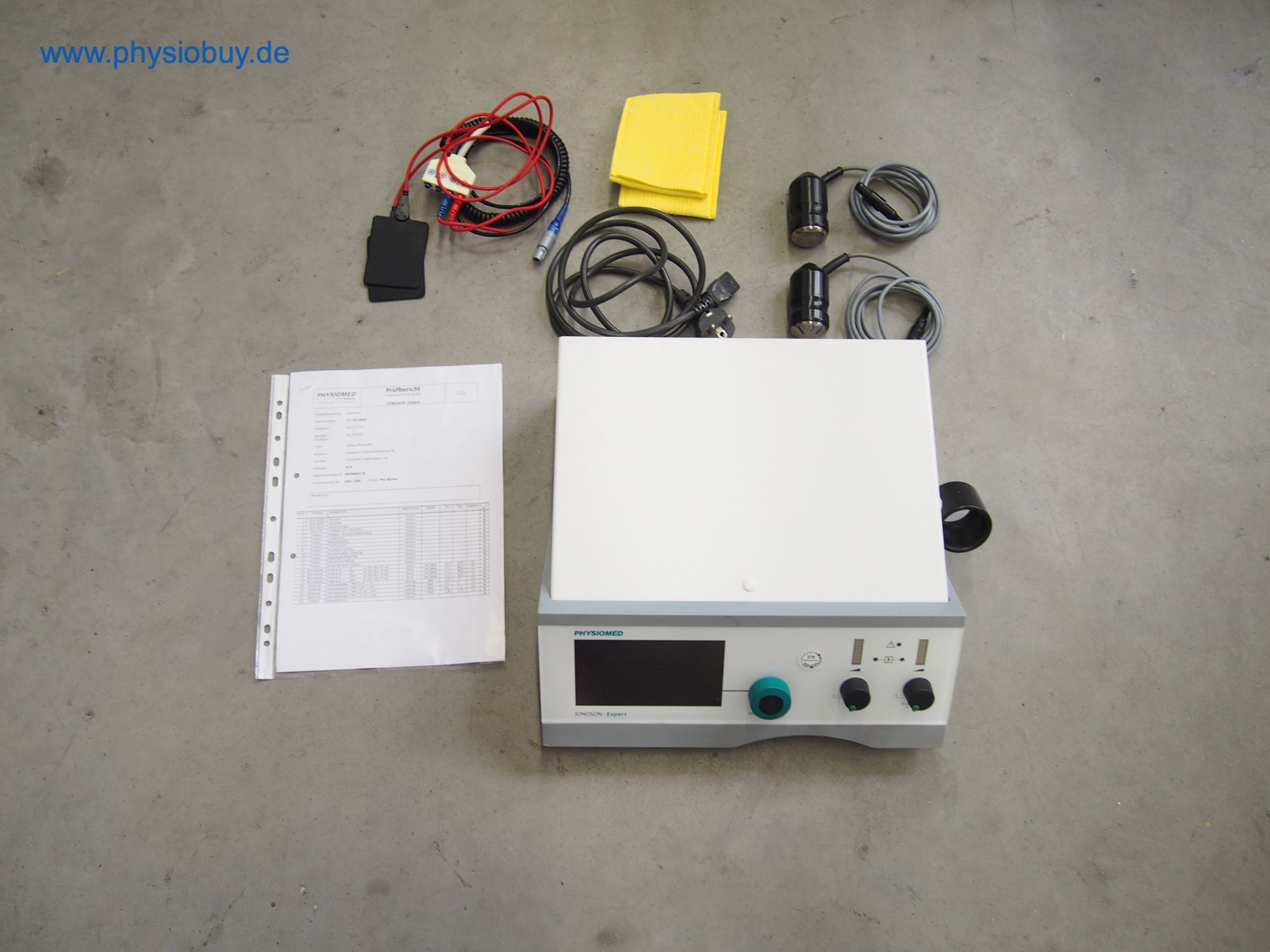 Physiomed Ionoson Jubilee Kombinationsgerät mit Bedienfeld und Zubehör
