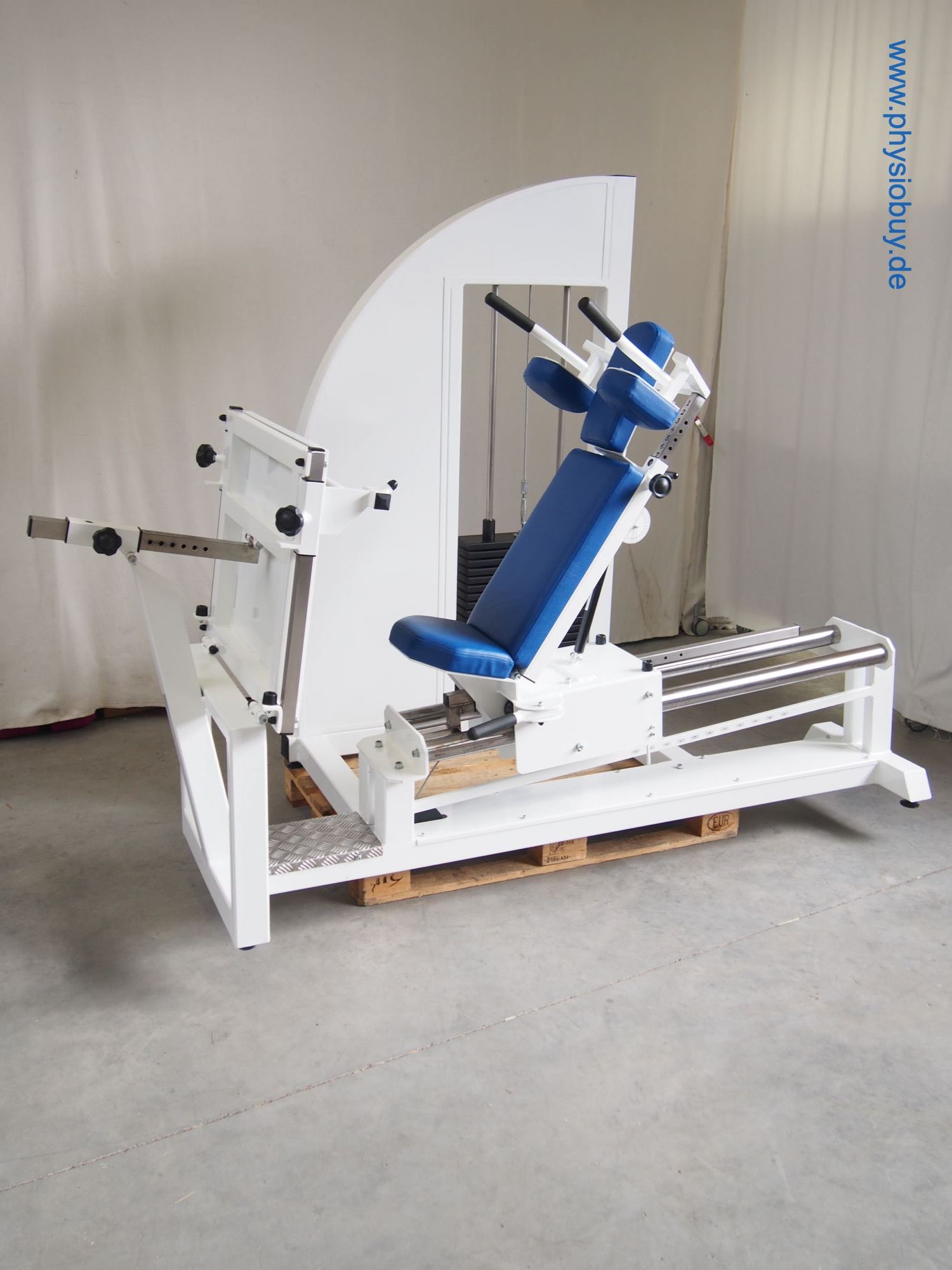 Pader MediTech Funktionsstemme mit blauem Sitzpolster