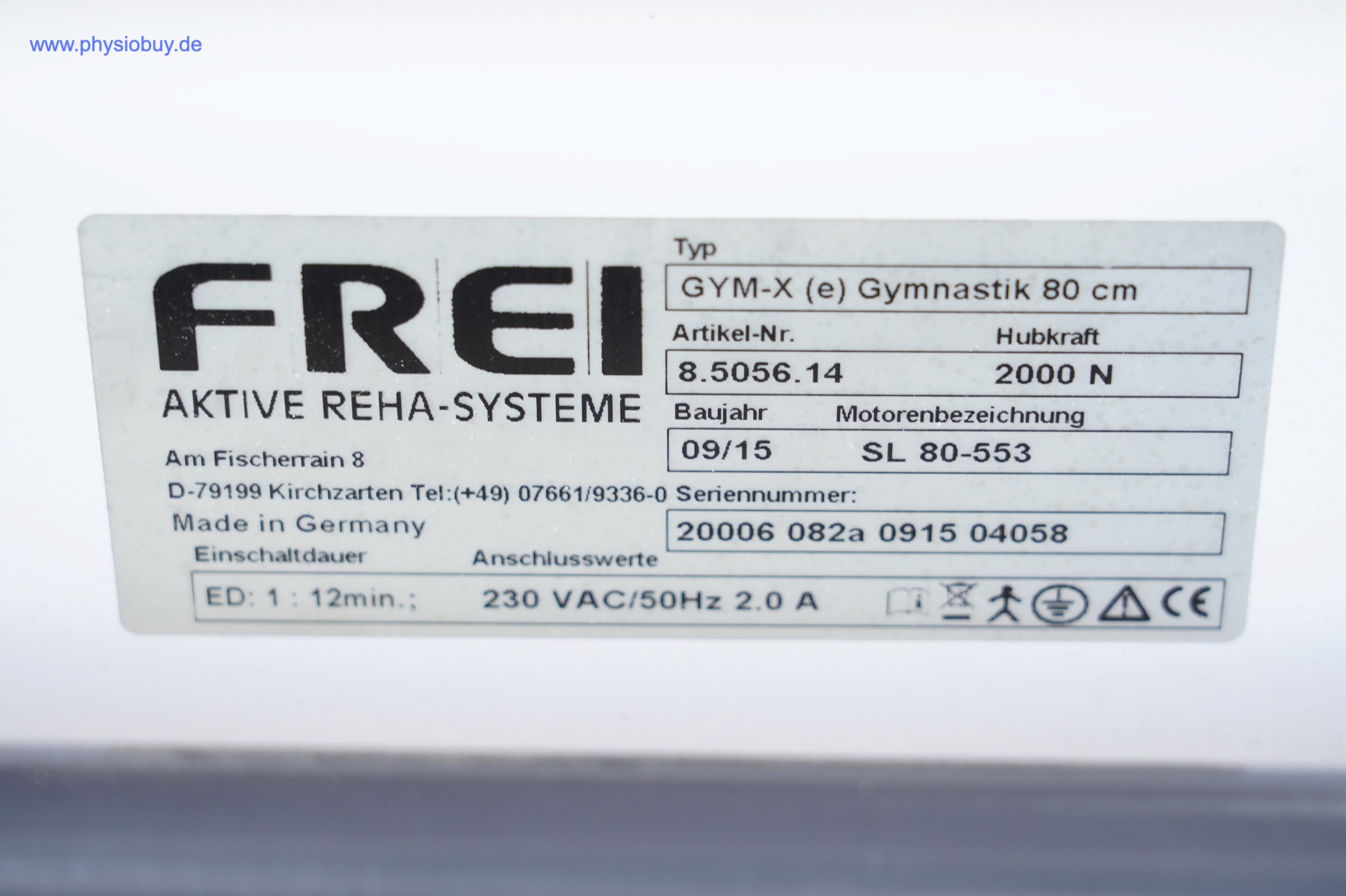 FREI GYM-X (e) Gymnastik Behandlungsliege - gebraucht