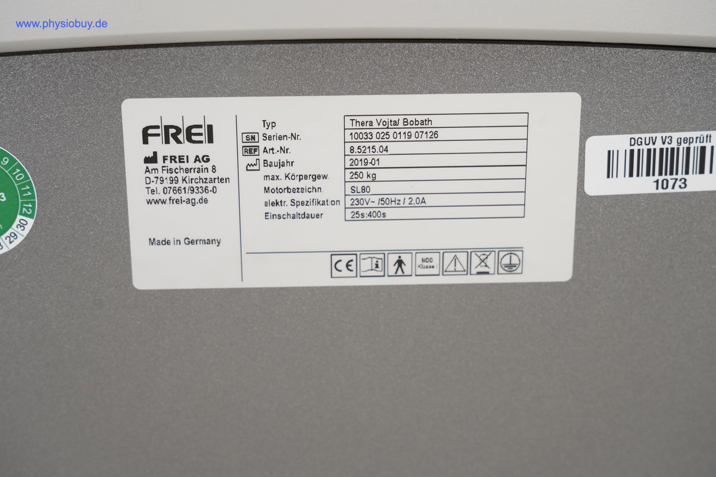 FREI THERA® Vojta Bobathliege elektr. verstellbar - gebraucht