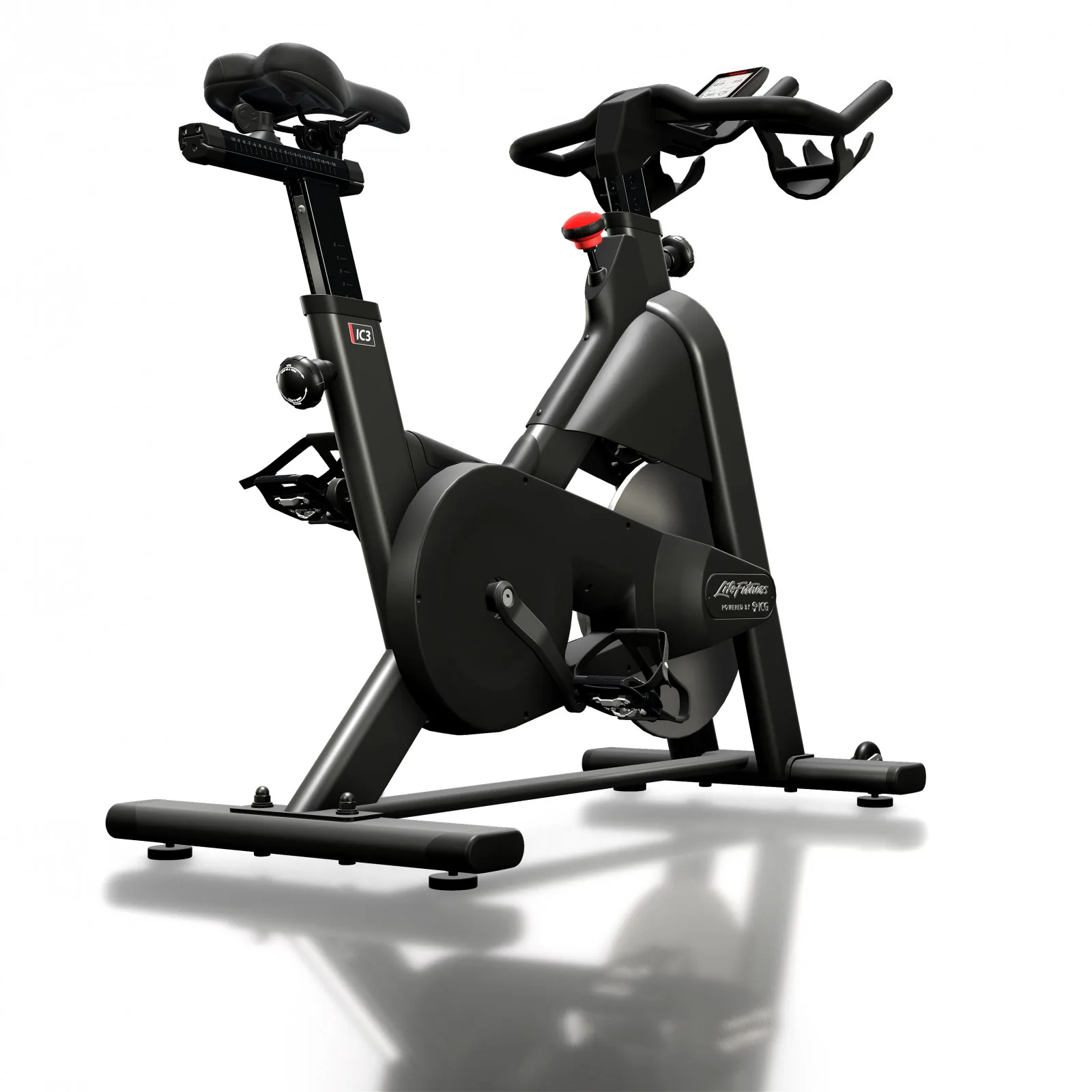 Life Fitness ICG IC3 Indoor Cycle in Schwarz, Seitenansicht