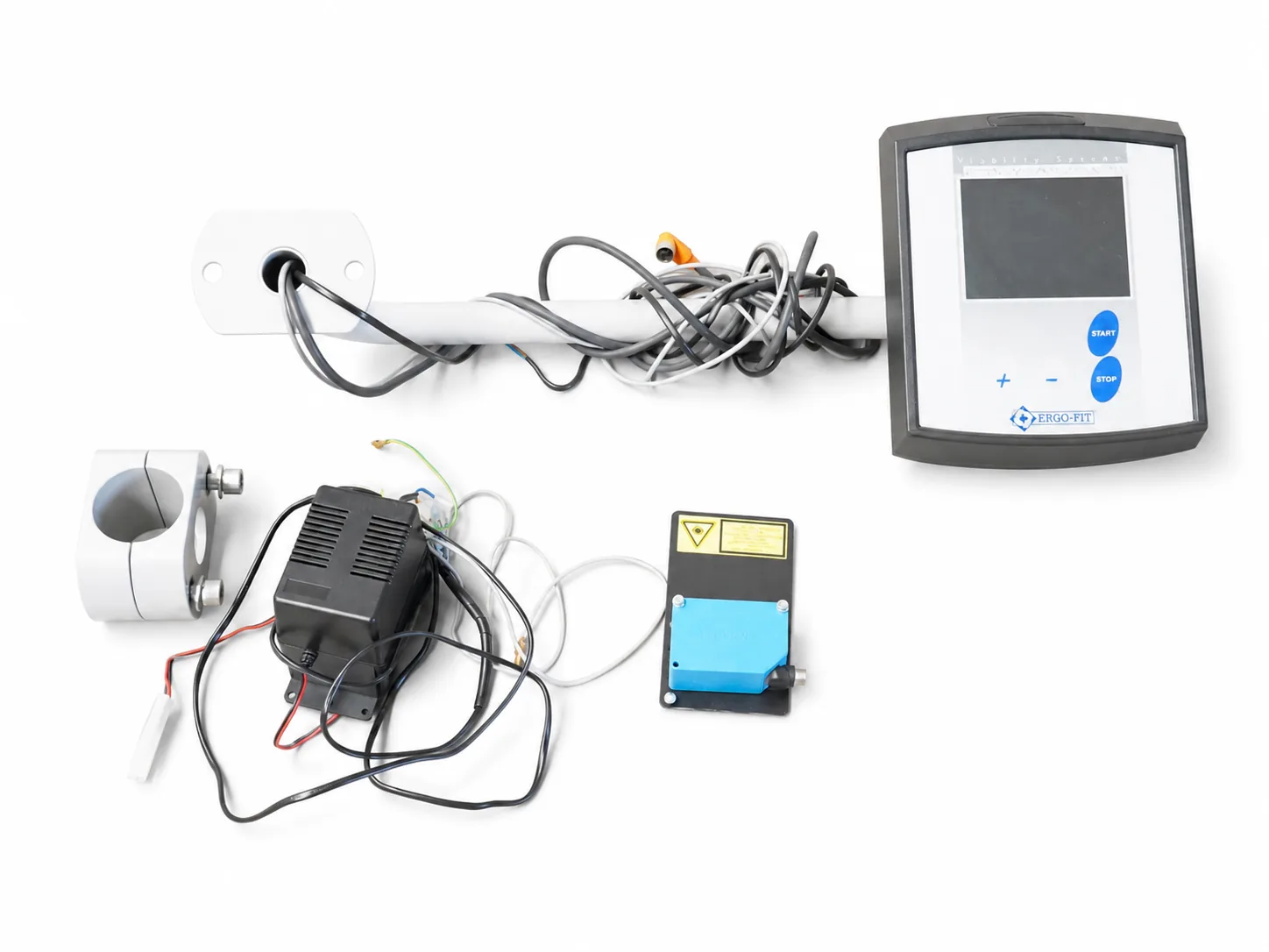Ergo-Fit Monitor mit Kabeln, Netzteil und Lasersensor als Ersatzteil