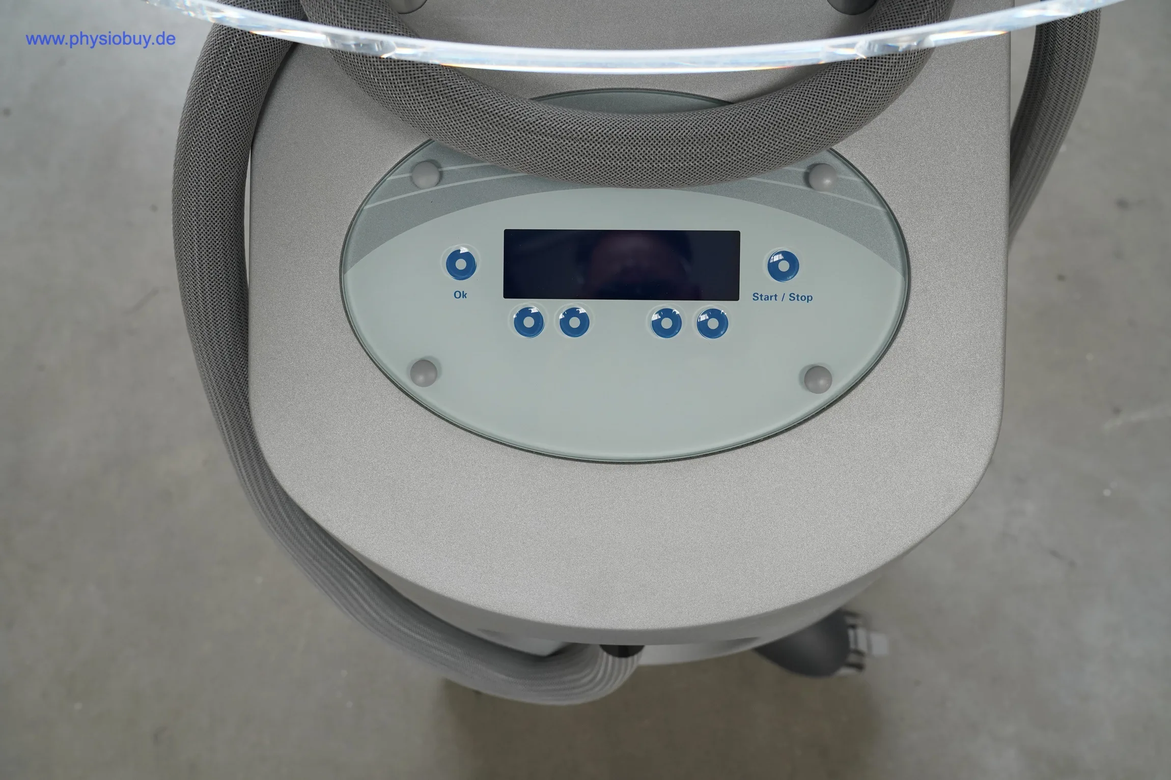 Zimmer Cryo mini, Nahaufnahme des Bedienfelds mit Display