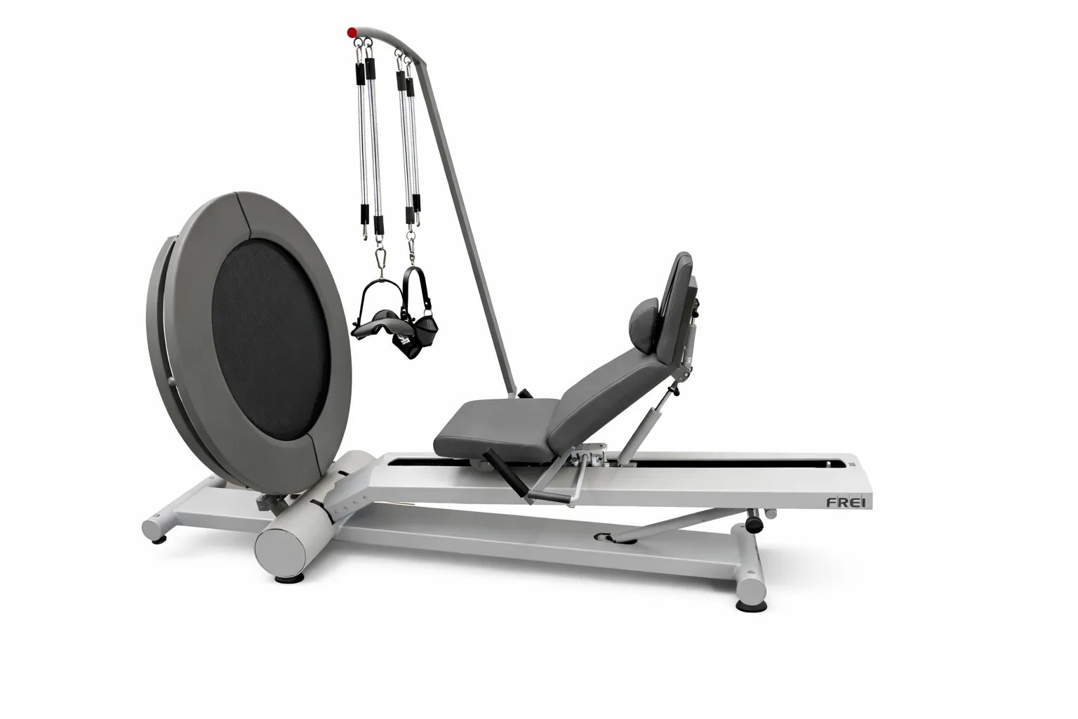 FREI TrampTrainer Funktionsstemme mit rundem Trampolin-Pad und Beinpresse