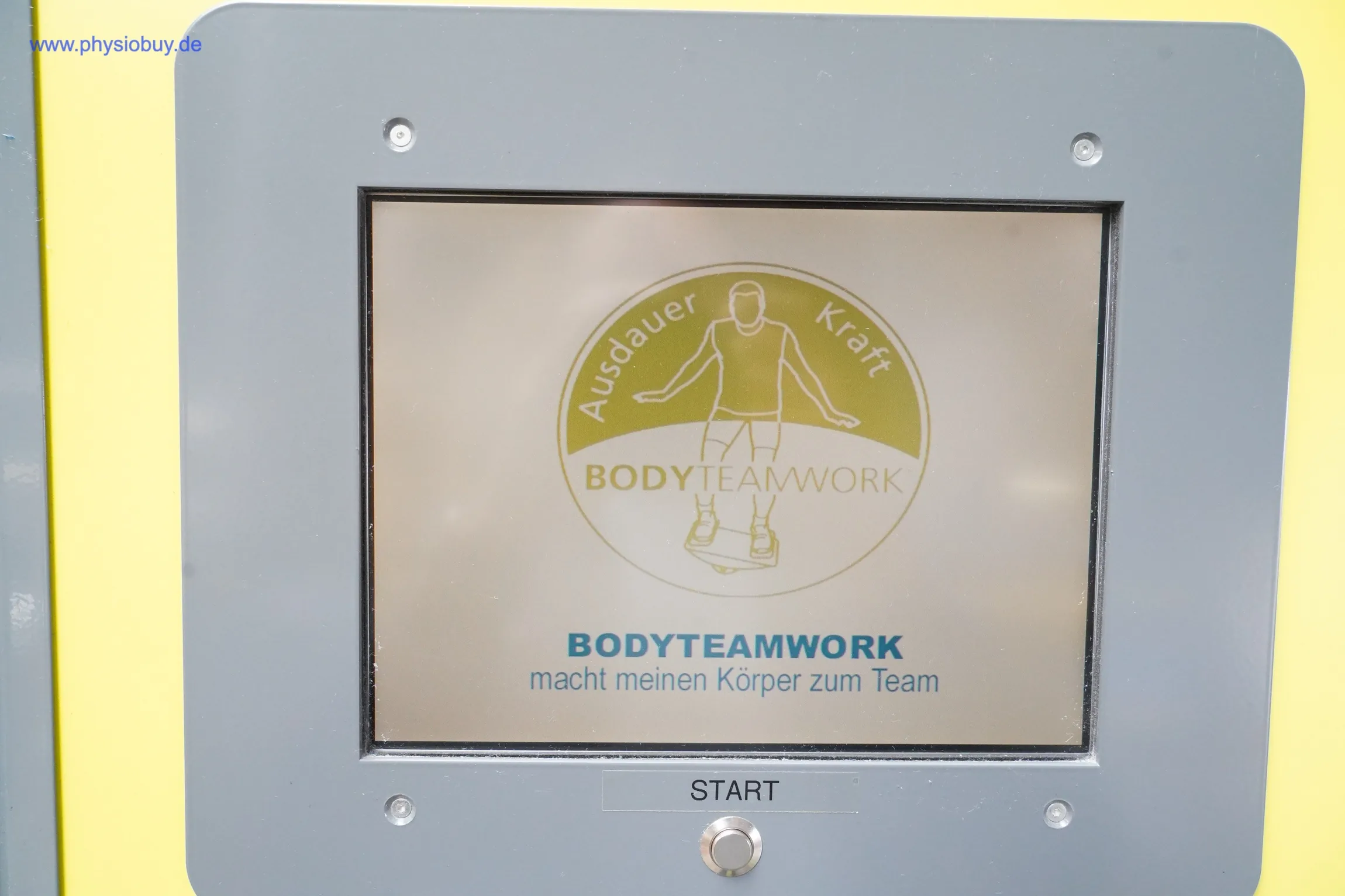 Startbildschirm mit Logo „Bodyteamwork“ des MFT S3-Coordination Line