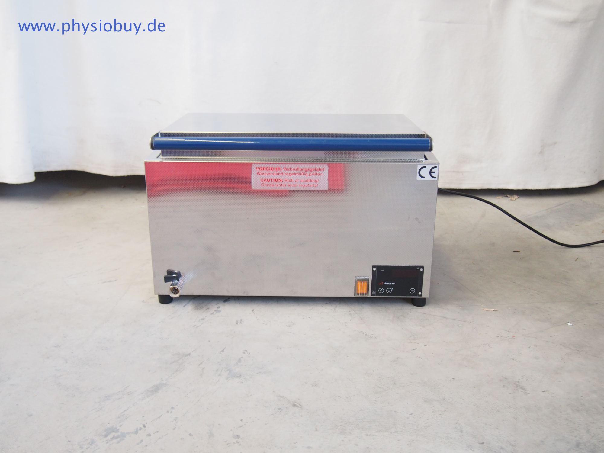 Heuser Wasserbad WB5-30 aus Edelstahl mit Bedienfeld, gebraucht