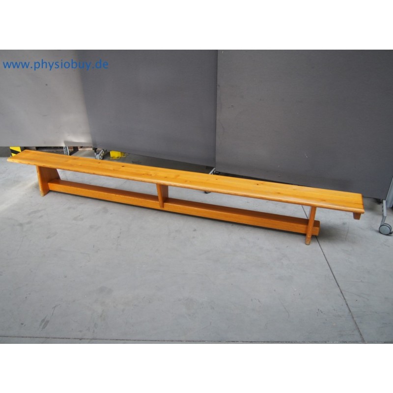 Turnbank aus Holz, 3 Meter lang, Seitenansicht