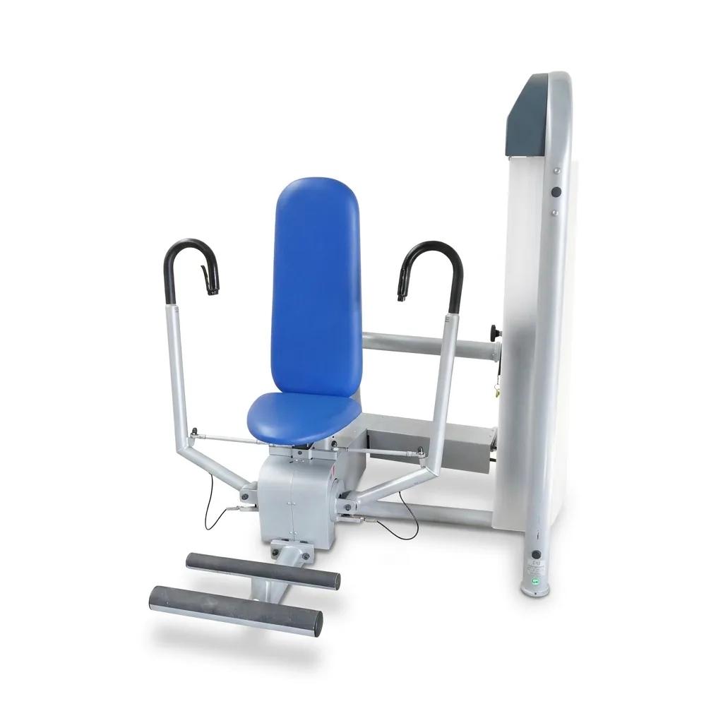 Brustpresse/Ruderzug Proxomed Compass 530 mit blauem Polster