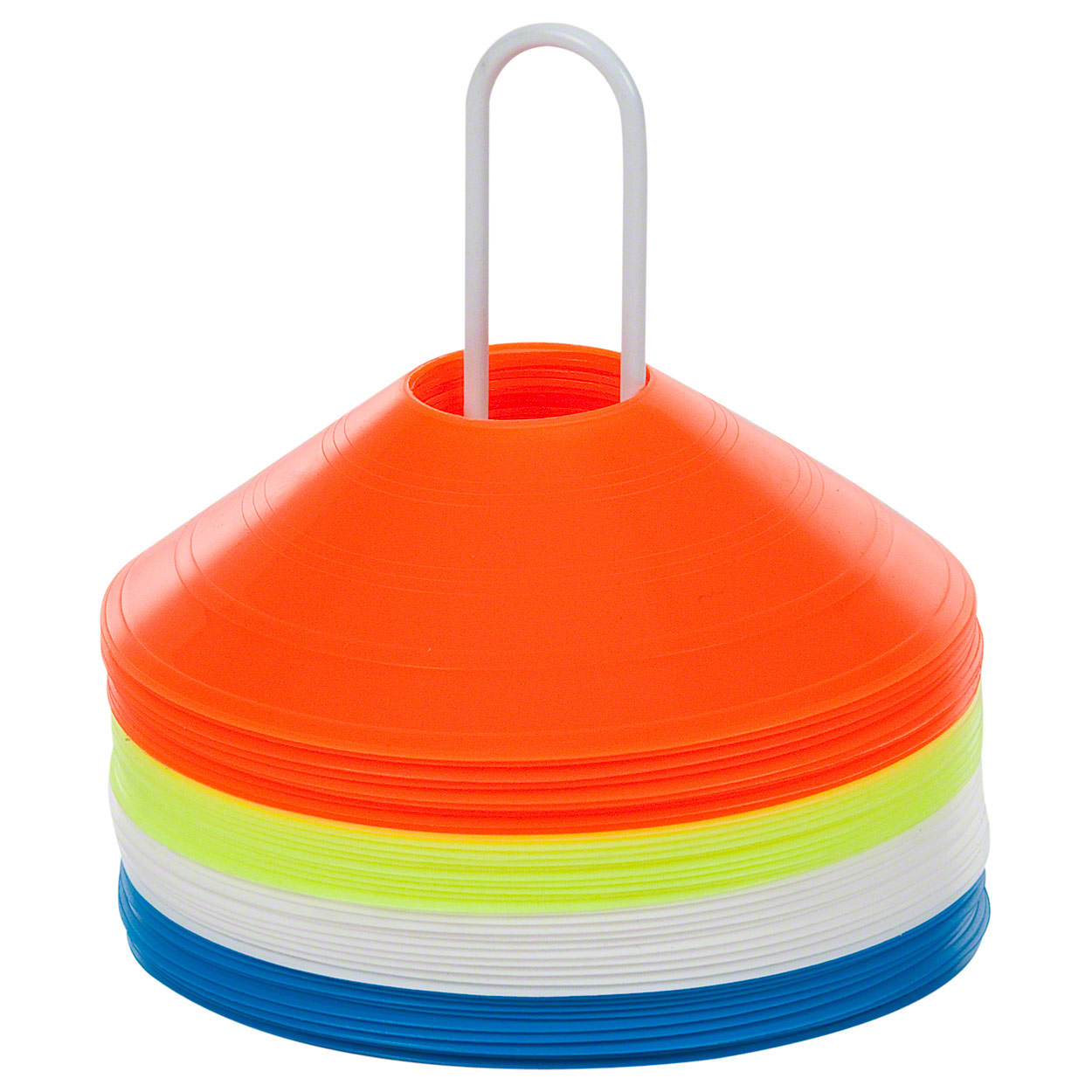 Stapel bunter Markierungsteller mit Halter, ø 20 cm