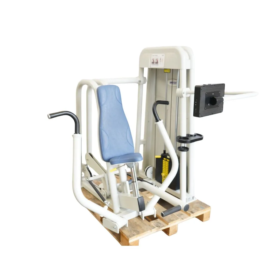 Trainingsstation des Ergo-Fit 4100S Gerätepark mit blauem Sitz- und Armpolster, freigestellt