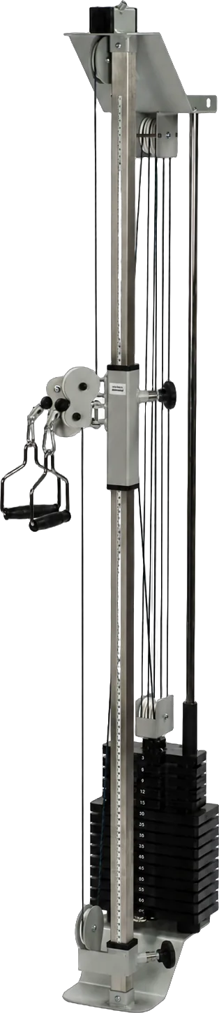 ProLine Wandzugapparat / Seilzugapparat mit 65 kg Gewichtsbestückung, freigestellt: Neugerät zum Sonderpreis bei Physiobuy