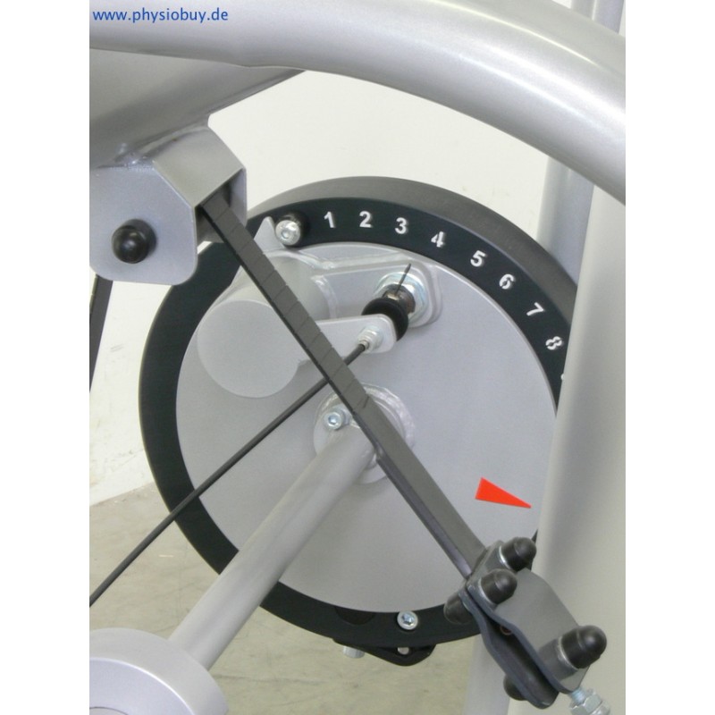 Einstellrad mit Skala 1 bis 8 am Proxomed ProxoWell PullDown, Nahaufnahme