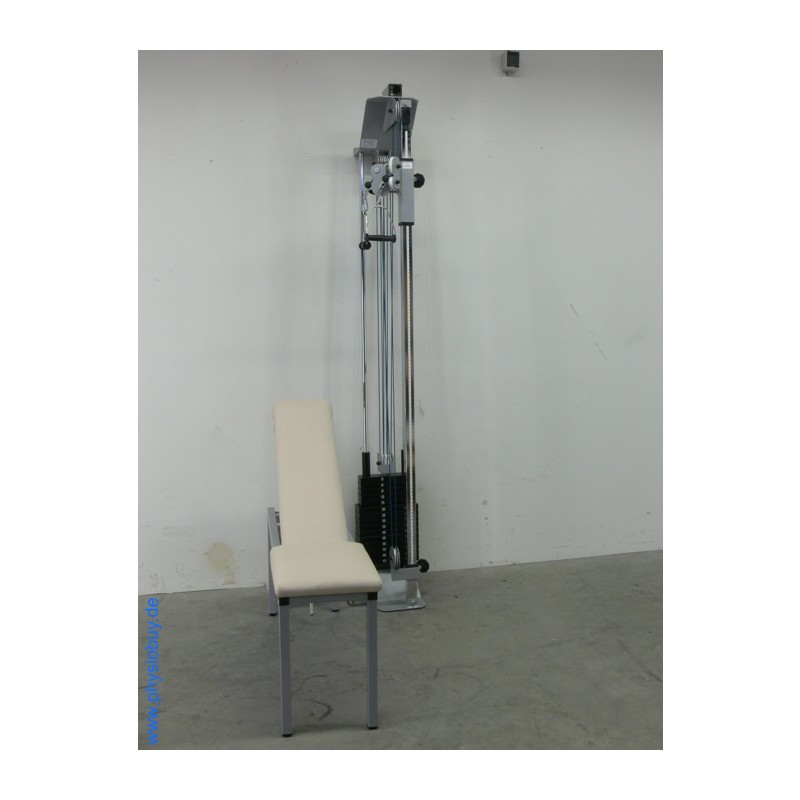 Wandzugapparat Move Control Reaktiv mit Seilzugturm und gepolstertem Sitz
