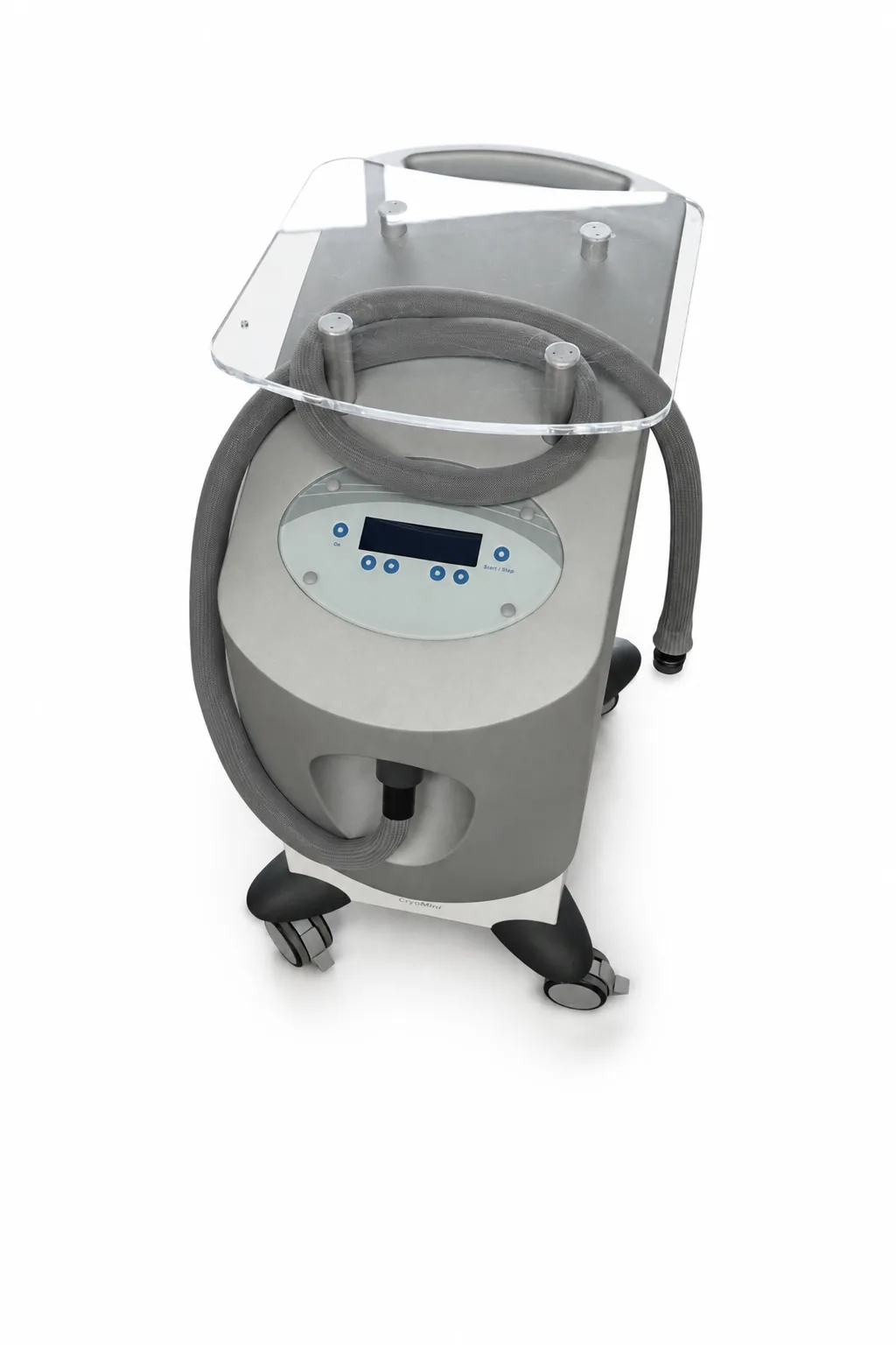 Zimmer Cryo mini Kältetherapiegerät mit Bedienfeld und Schlauch auf Rollen