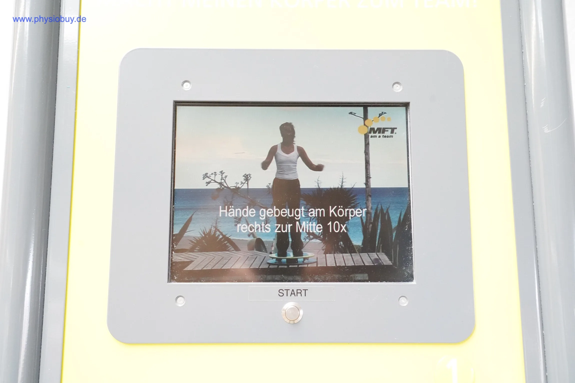 Trainingsanleitung mit Übungsfigur auf dem Display des MFT S3-Coordination Line