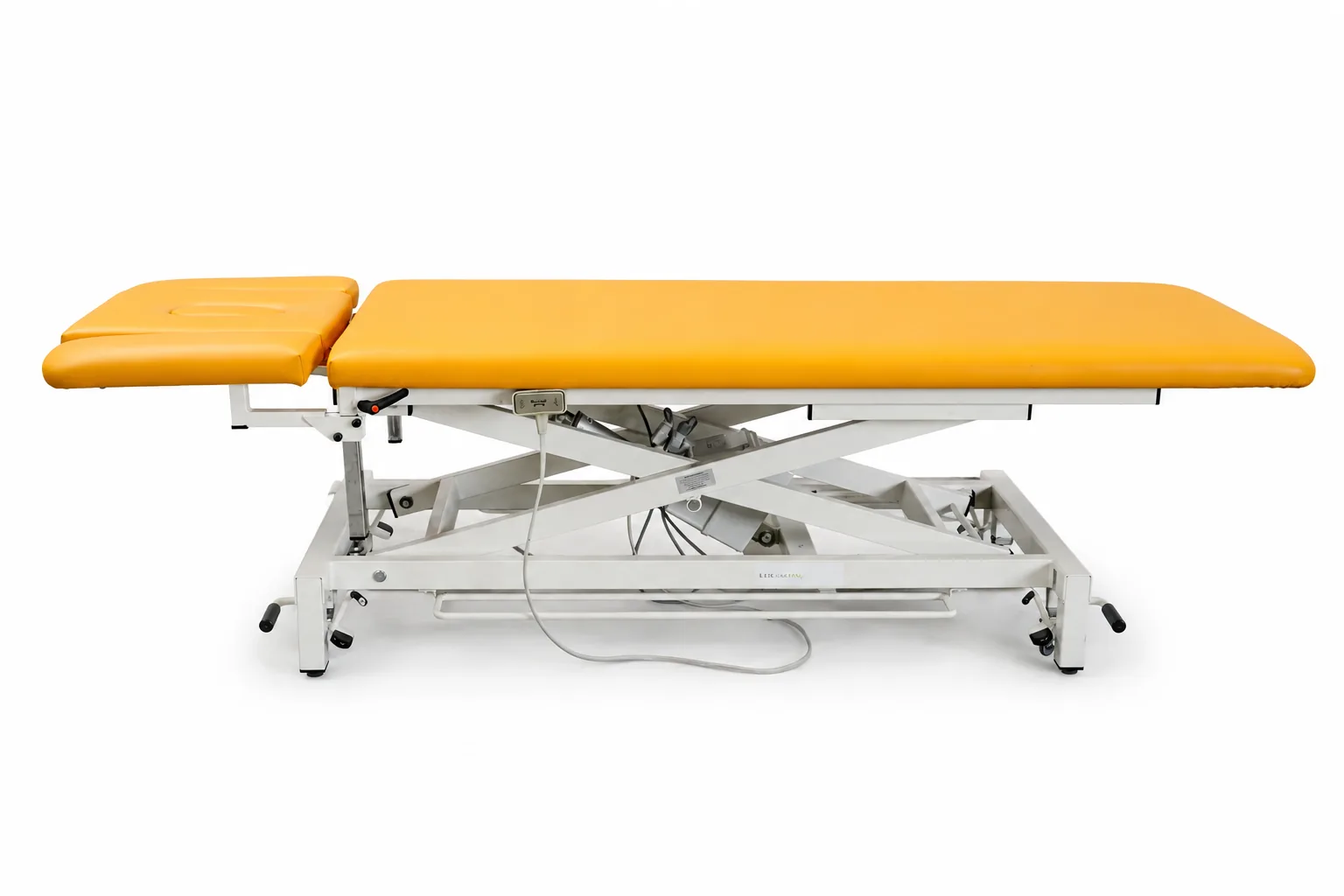 Theraflex Therapieliege Favorite 2-teilig mit orangefarbenem Polster, Seitenansicht