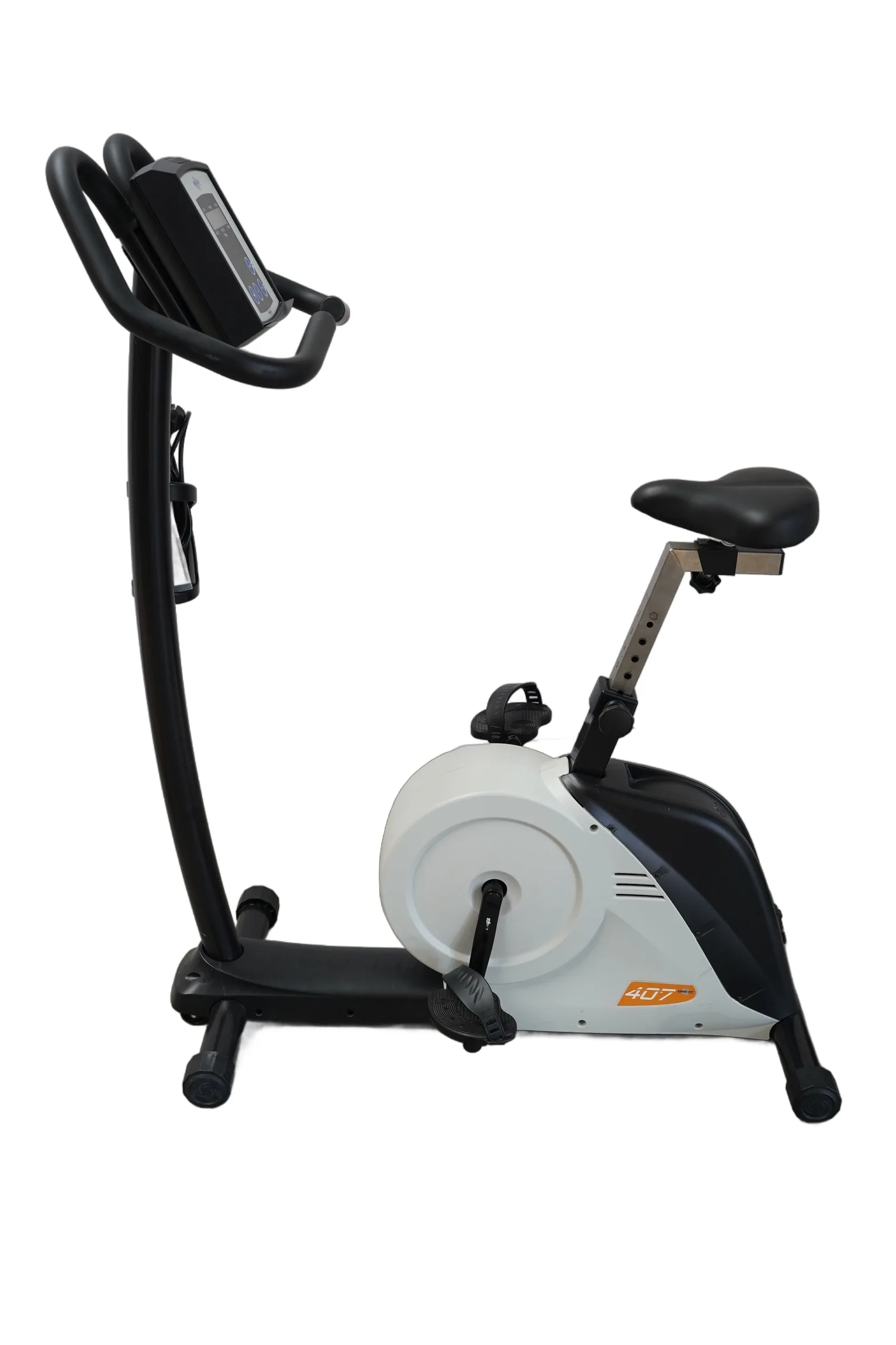 Ergo-Fit Cycle 407 Med Ergometer mit schwarzem Sattel, Seitenansicht