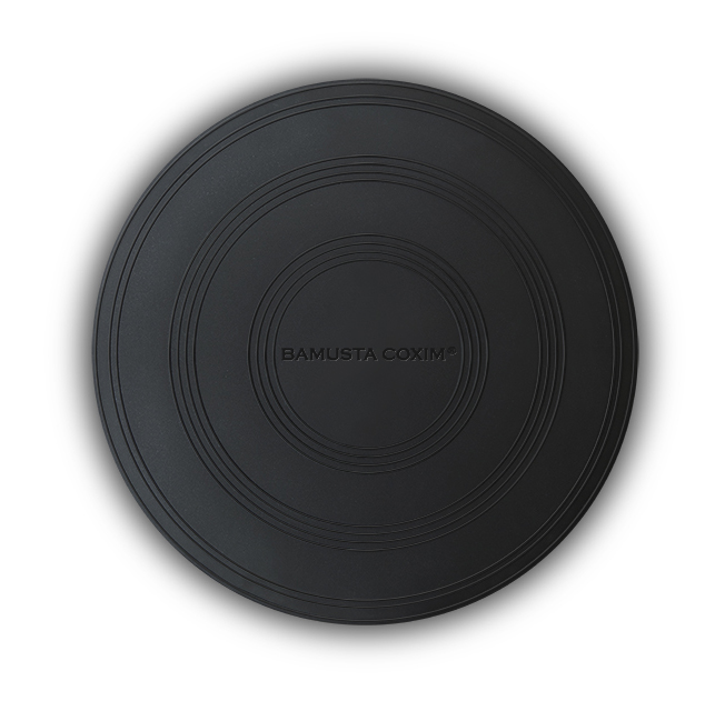 Bamusta Coxim XXL Balance-Pad, rundes Kissen in Schwarz, Draufsicht