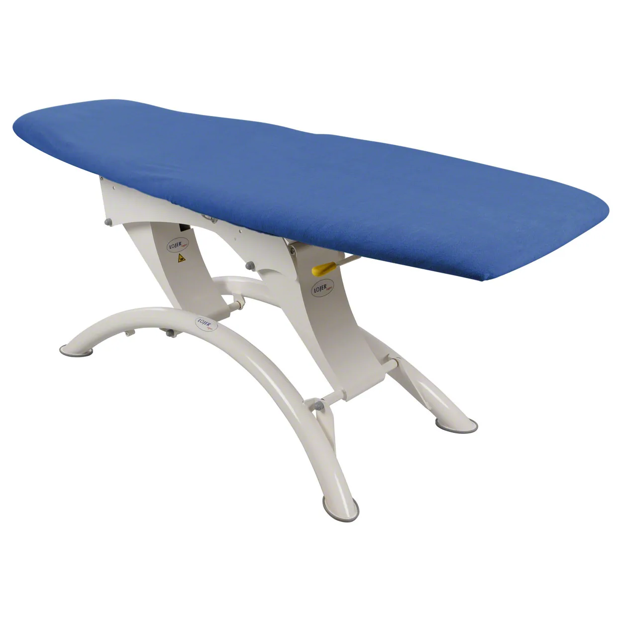 Blauer Massageliegenbezug auf einer Therapieliege