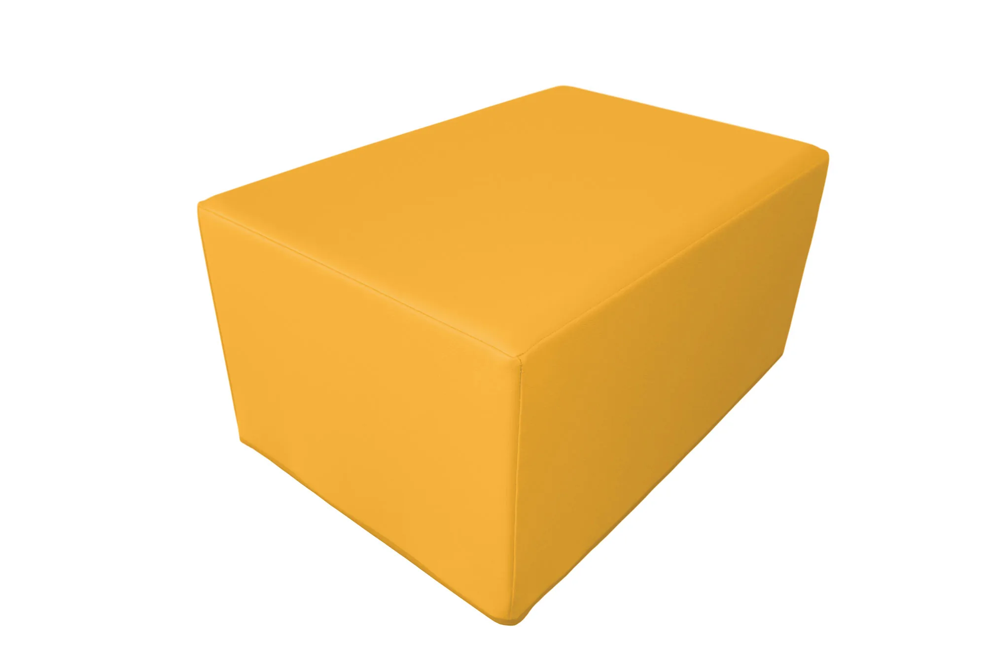 Lagerungswürfel 60 x 40 x 30 cm in Orangegelb, von schräg vorne
