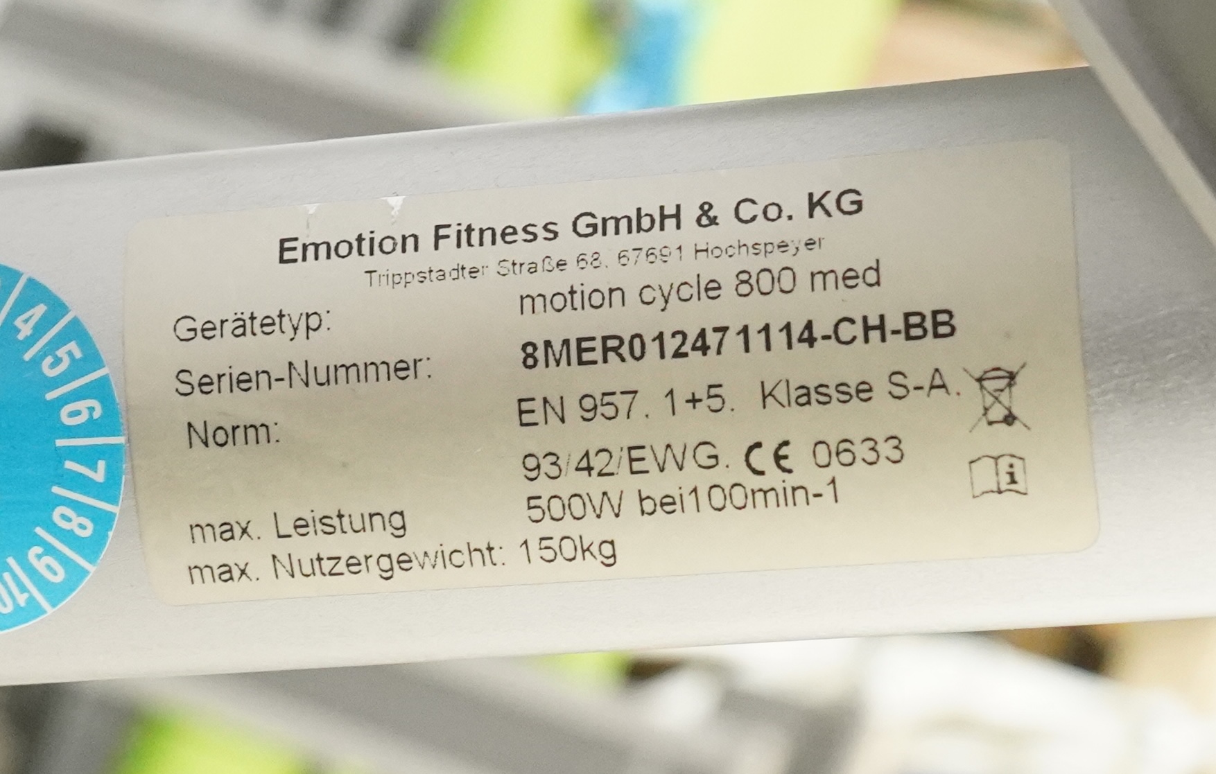 FREI/Emotion Motion Cycle 800 med. inkl. verstellbarer Pedalarme - gebraucht