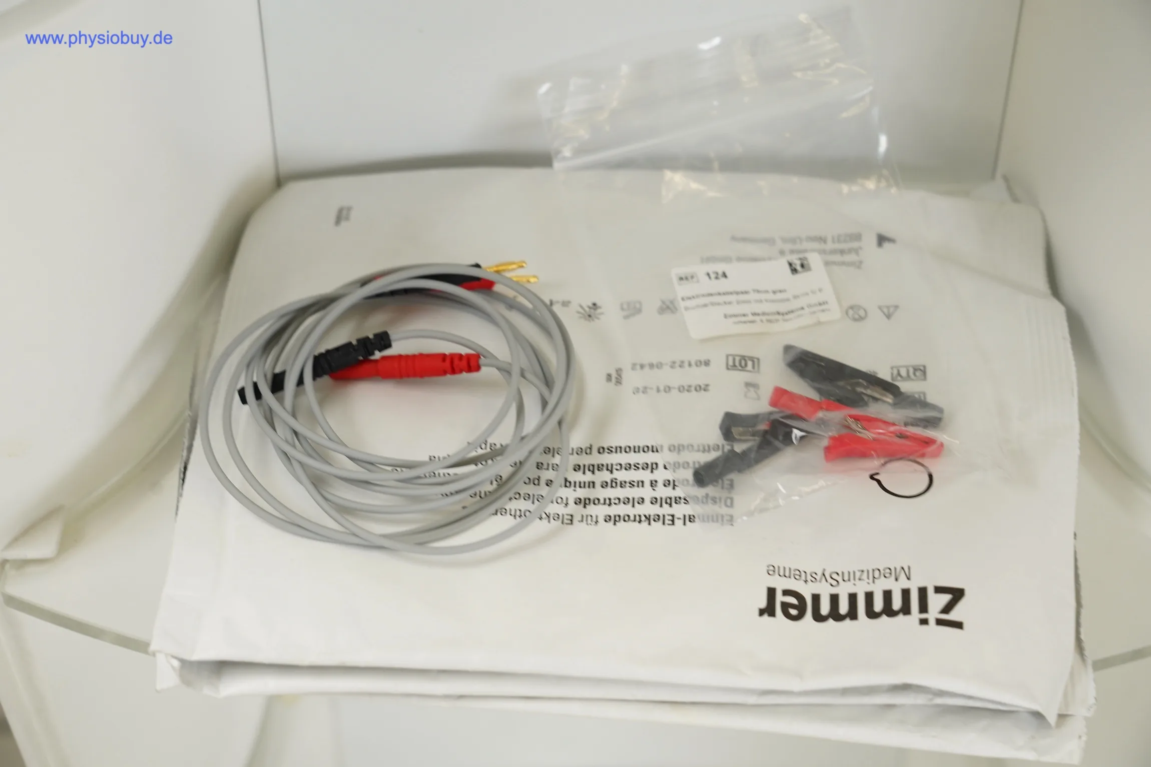 Elektrodenkabel-Set mit Zimmer-Tuch als Zubehör zum Zimmer PhySys
