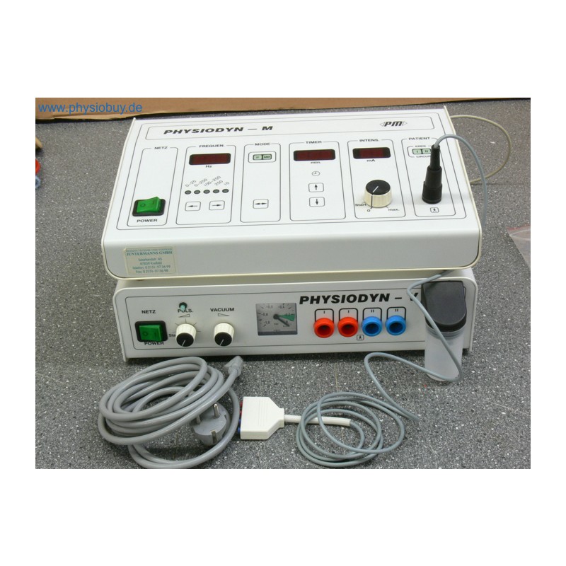Elektrotherapiegerät Physiodyn-M mit Bedienfeld und Anschlüssen