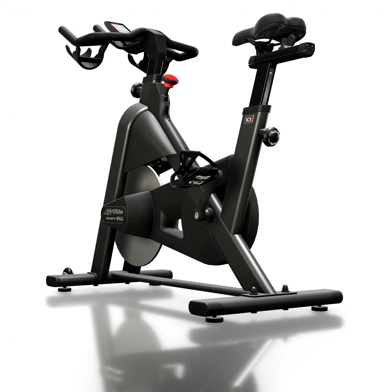 Life Fitness ICG IC3 Indoor Cycle in Schwarz, Seitenansicht