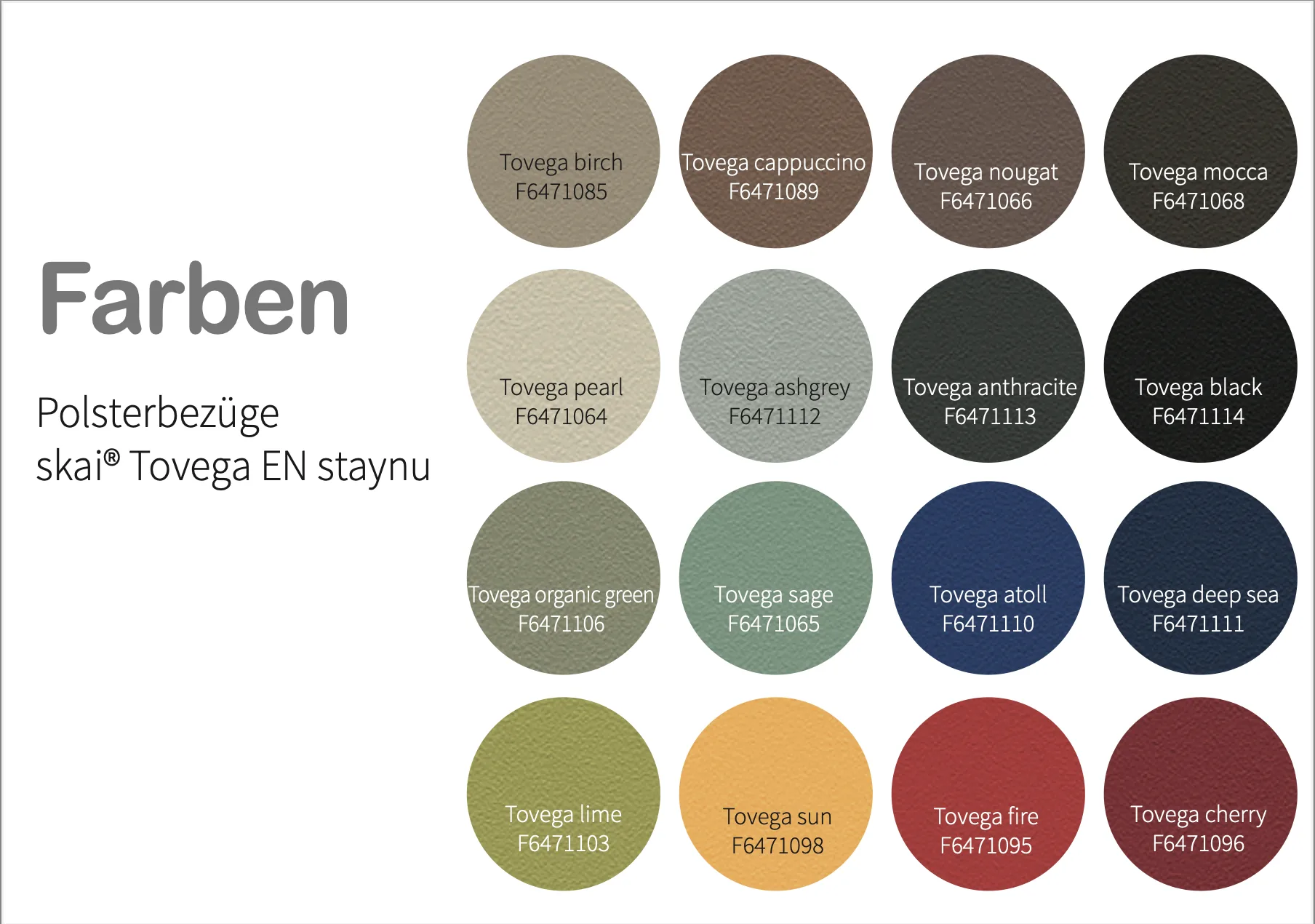 Polsterfarbe Tovega EN staynu birch