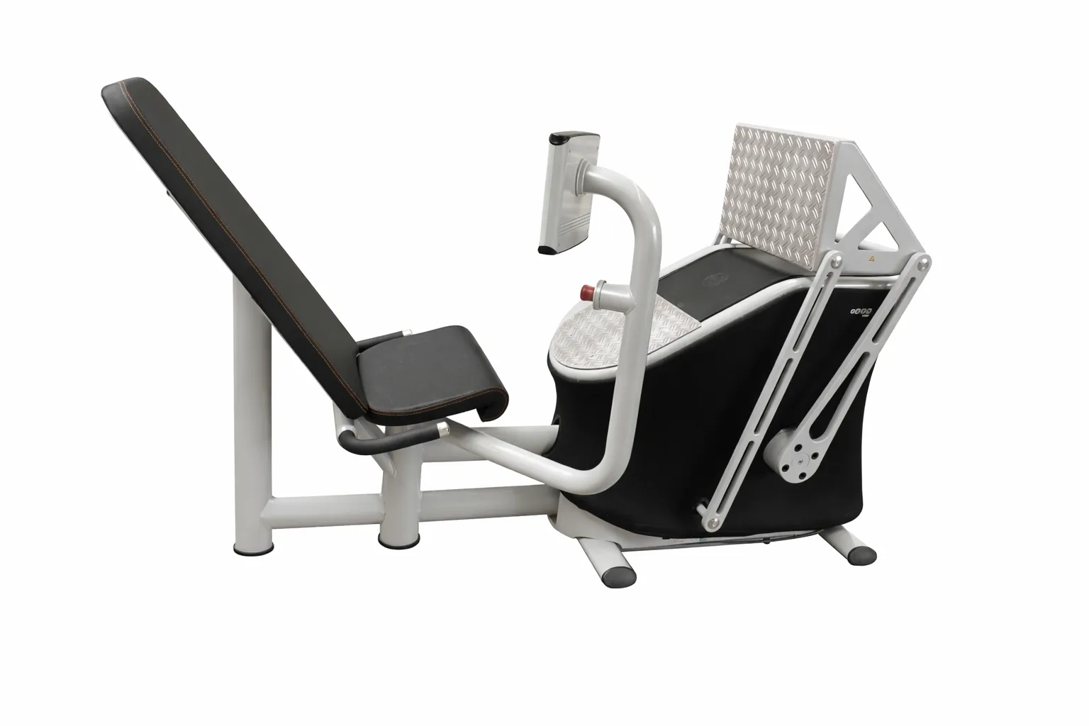eGym Leg Press mit gepolstertem Sitz und Fußplatte, Gesamtansicht