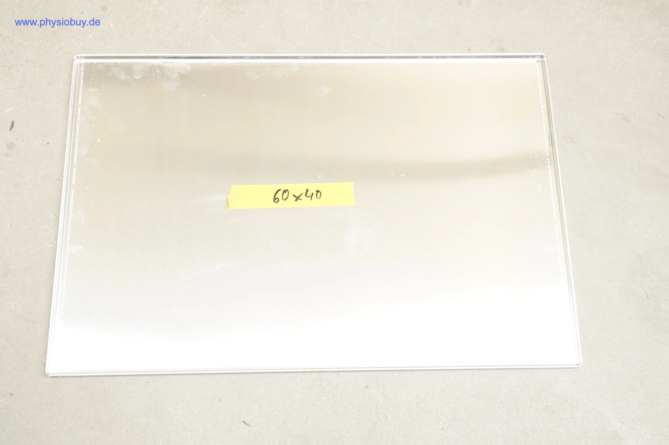 Glattes Warmhalteschrankblech ohne Lochung mit Etikett 60x40