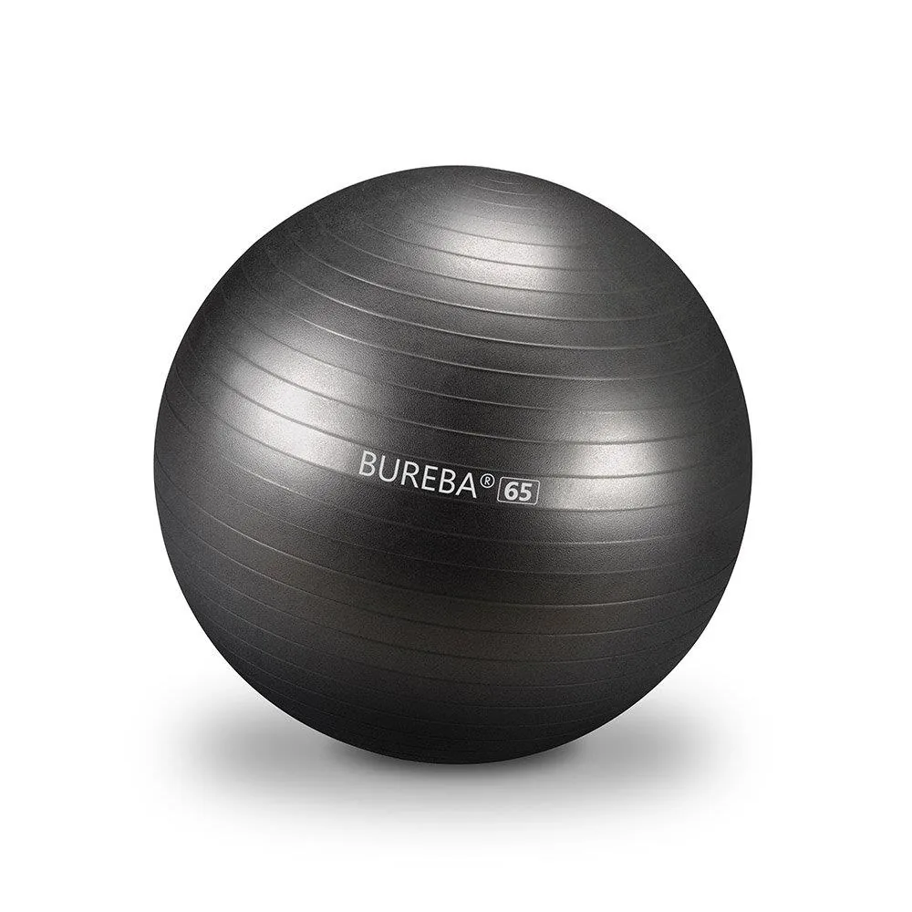 Gymnastikball Bureba 65 cm in Anthrazit mit Aufdruck „Bureba 65“
