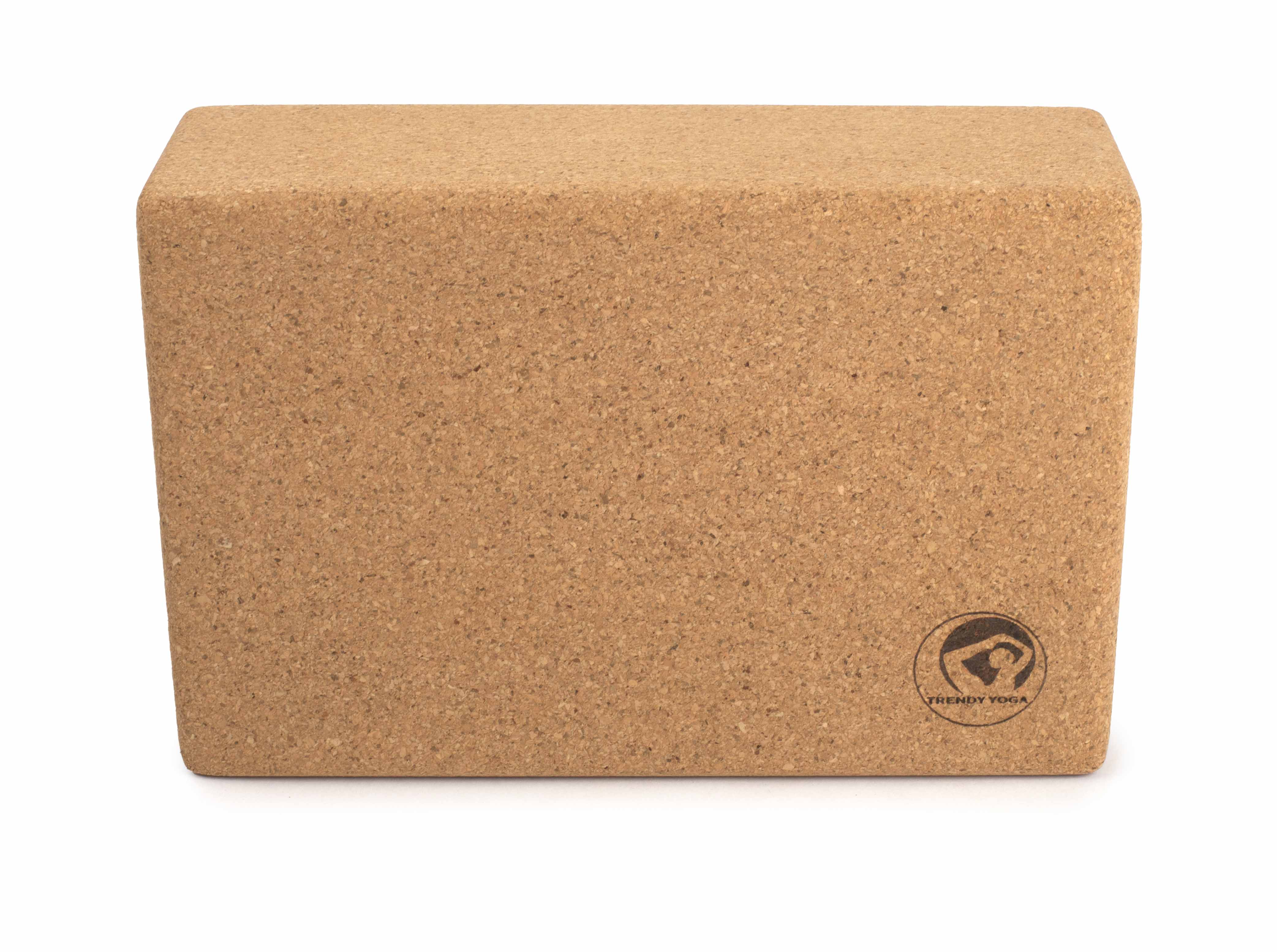 Trendy YogaBlock aus Kork in natürlicher Holzoptik
