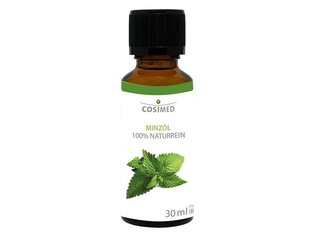 Braunglasflasche cosiMed Minzöl 100 Prozent naturrein, 30 ml