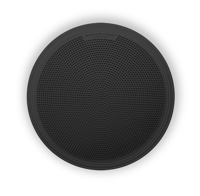 Schwarzes XXL-Balance-Pad von oben, glatte Oberseite