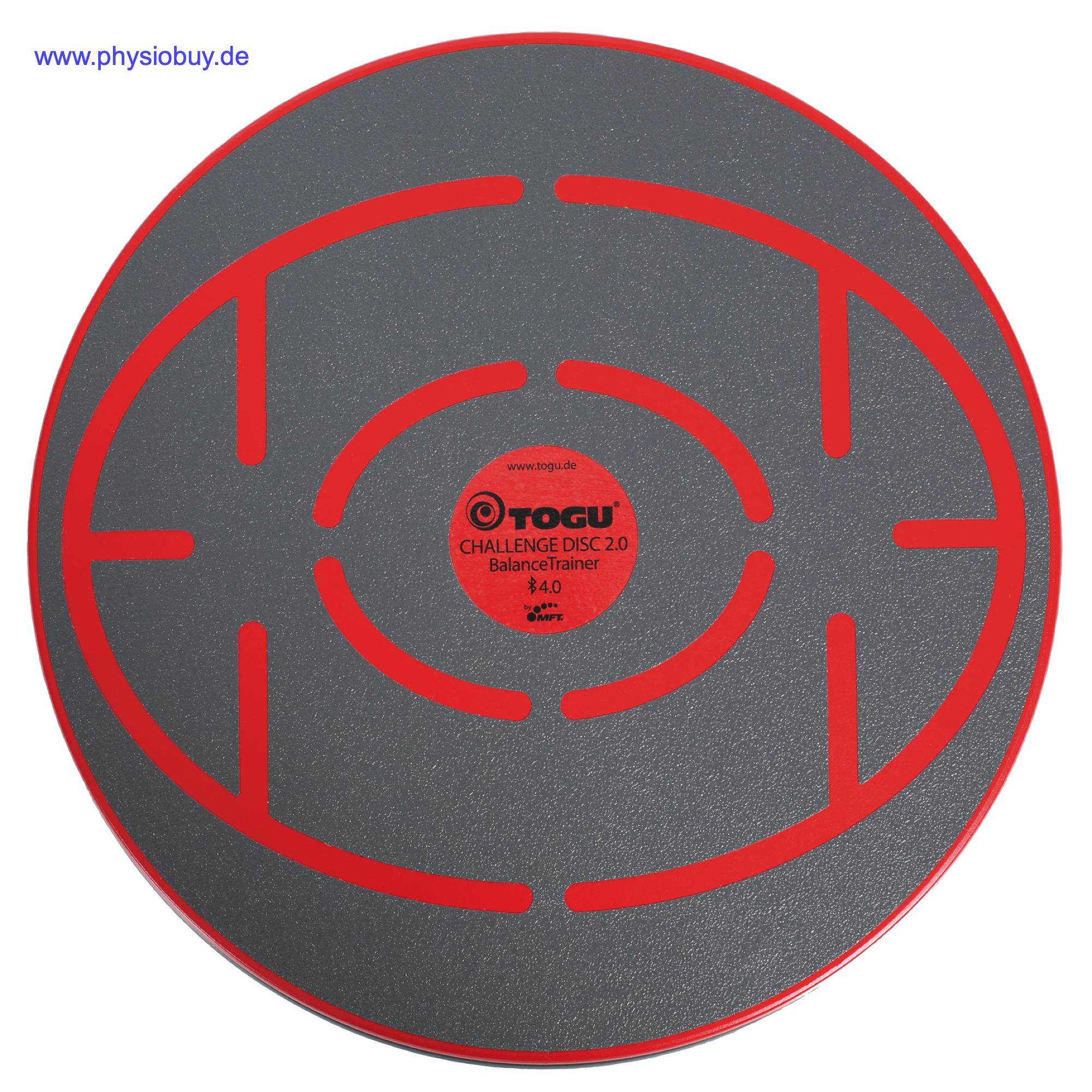 Togu Challenge Disc 2.0 von oben mit Aufschrift BalanceTrainer im Zielmuster