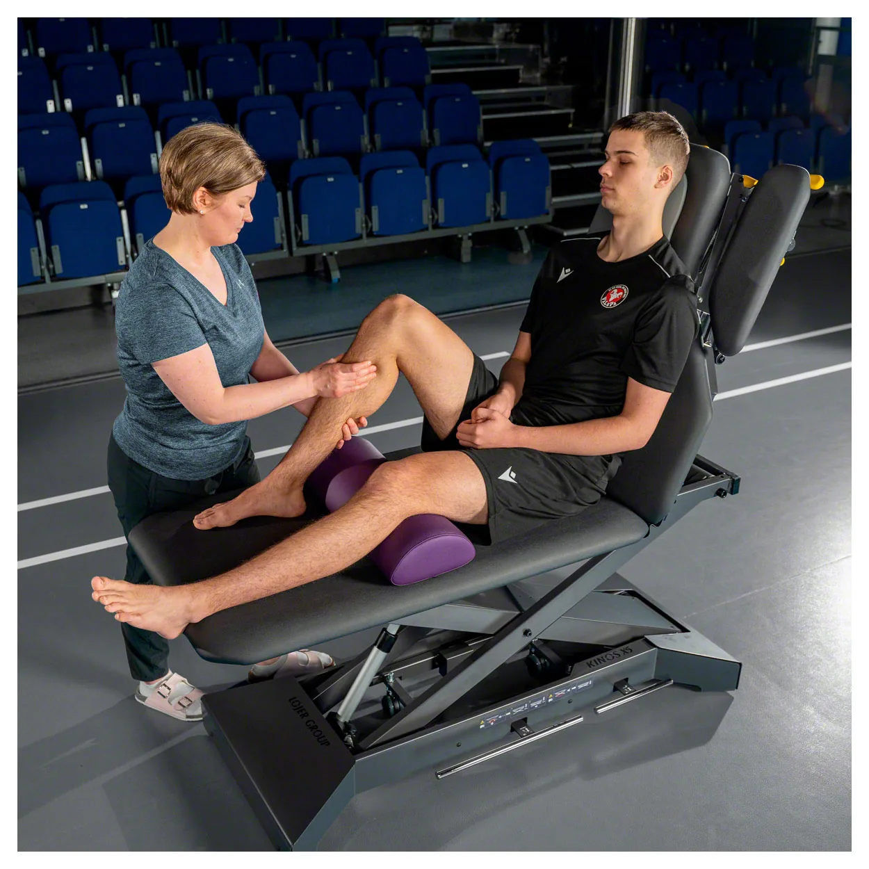 Neu Lojer Therapieliege Kinos X5 Radautomatik & Fußschalter, LxBxH 203x65x46-95 cm, carbon