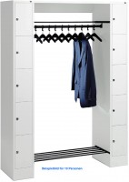 NEU offener Garderobenschranke mit 5 verschließbaren Fächern